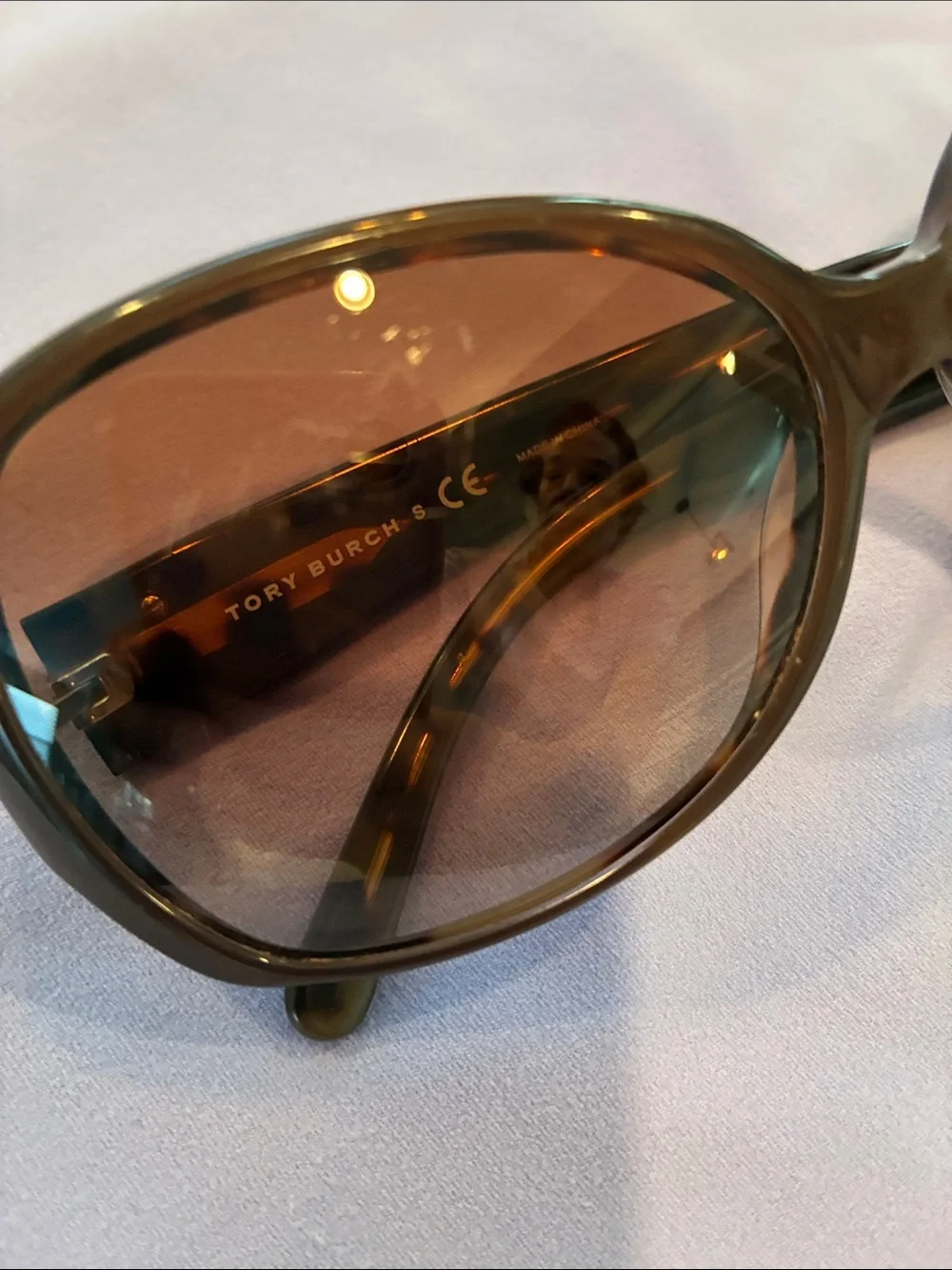 Tory Burch Tortoise Shell Frame Sunglasses with Brown Lenses